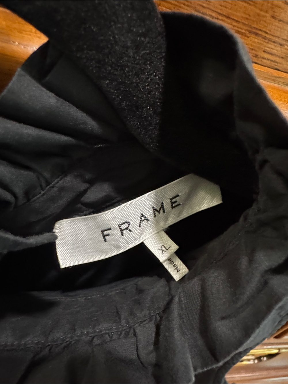 Frame Denim Black Sleeveless Ruffle Mock Neck sleeveless top - Picture 2 of 5